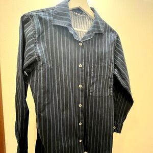 Marimekko Jokapoika Blue Striped Button-Up Shirt
